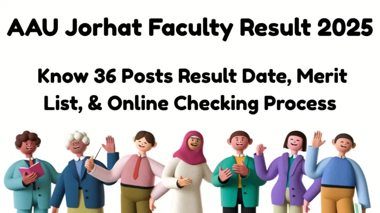 AAU Jorhat Faculty Result 2025